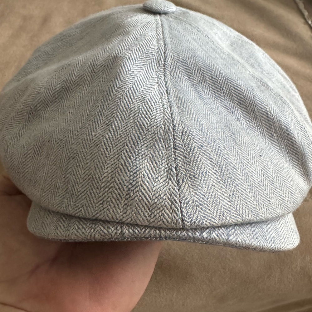 Light blue Herringbone Newsboy Cap